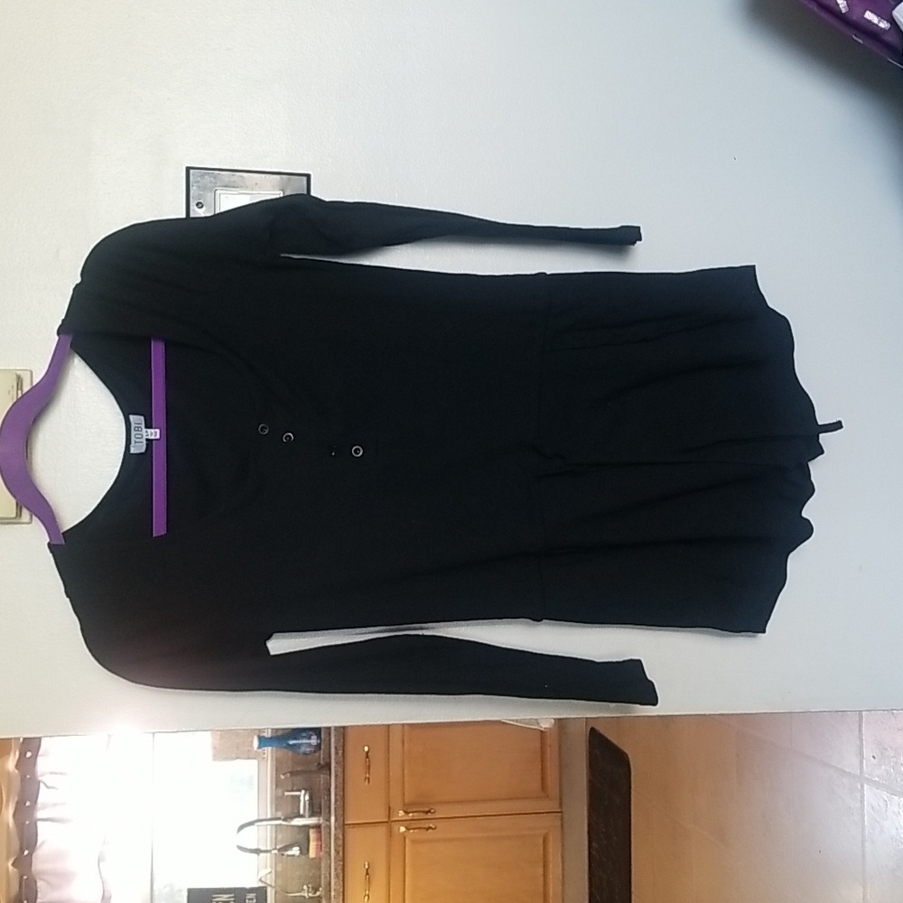 Tobi Button Down Romper Drawstring Waist Size Sma… - image 2